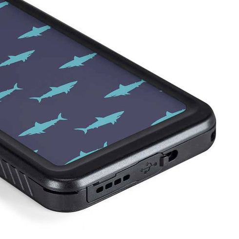 Shark Print Galaxy S23 Plus Waterproof Case