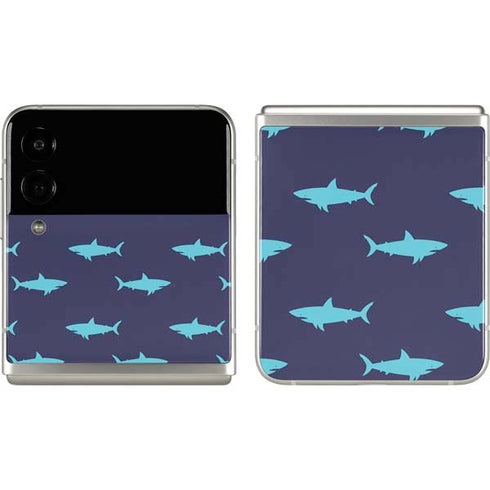 Shark Print Galaxy Z Flip3 5G Skin