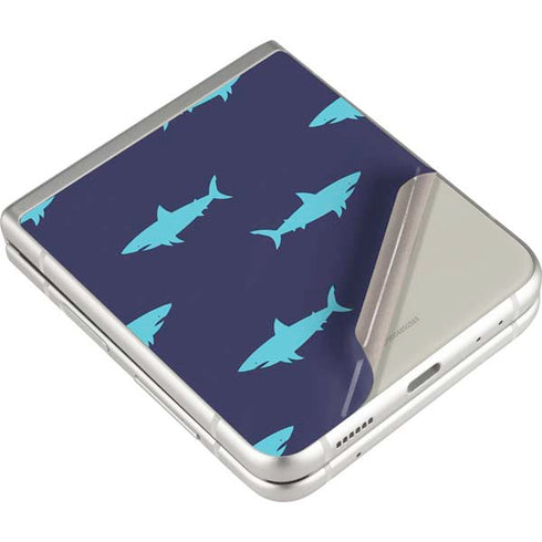 Shark Print Galaxy Z Flip3 5G Skin