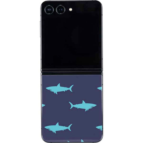 Shark Print Galaxy Z Flip5 5G Skin