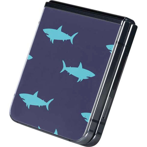 Shark Print Galaxy Z Flip5 5G Skin