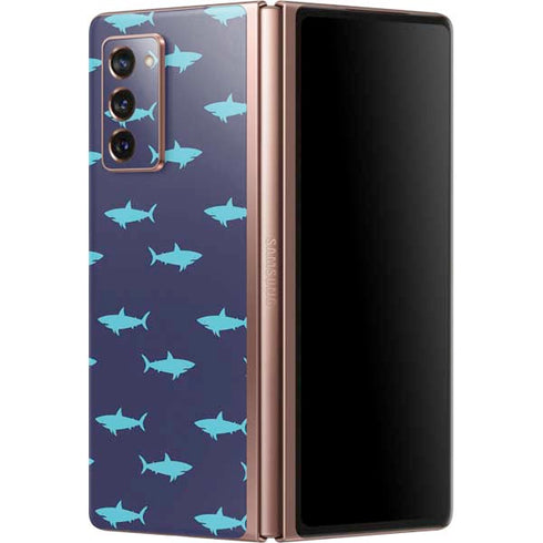 Shark Print Galaxy Z Fold2 5G Skin