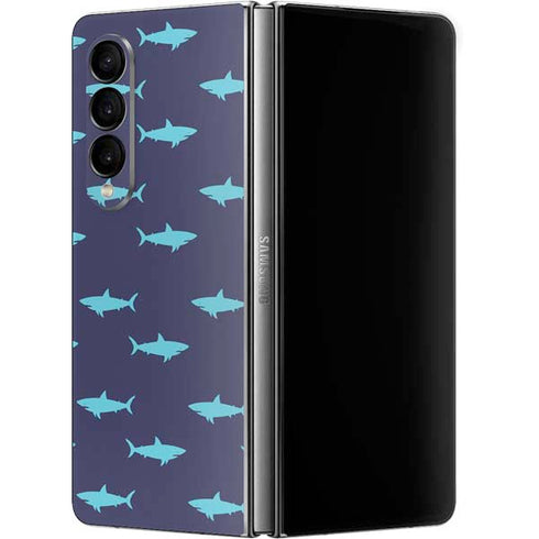Shark Print Galaxy Z Fold4 5G Skin