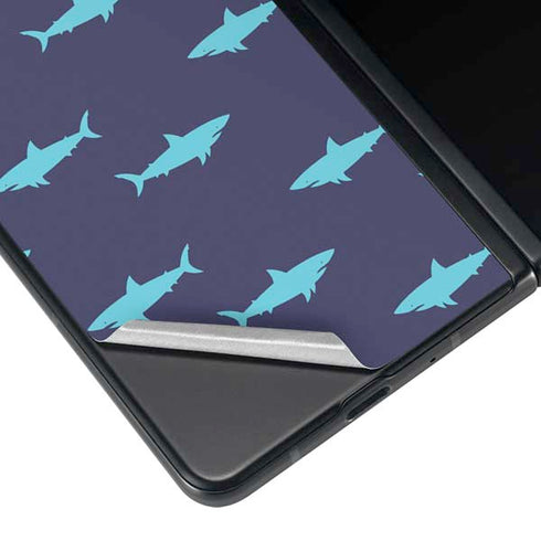Shark Print Galaxy Z Fold4 5G Skin