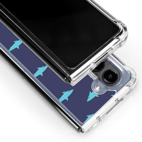 Shark Print Galaxy Z Fold5 5G Clear Case