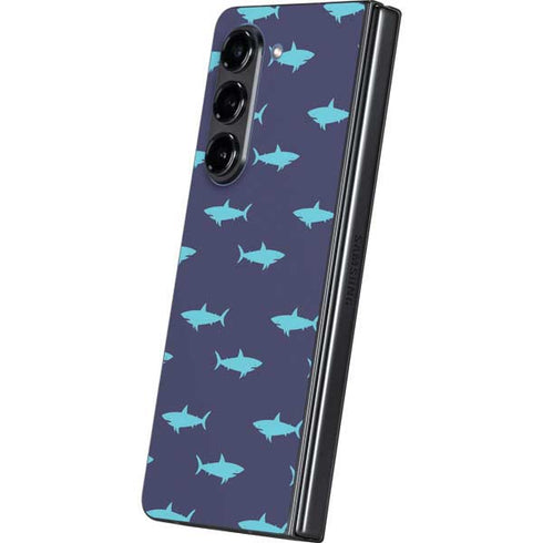 Shark Print Galaxy Z Fold5 5G Skin