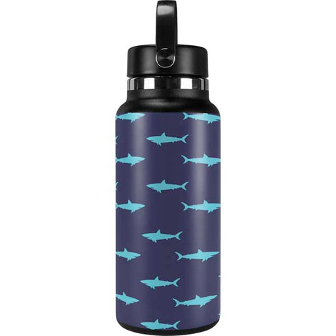 Shark Print Hydro Flask 32oz Wide Mouth Skin