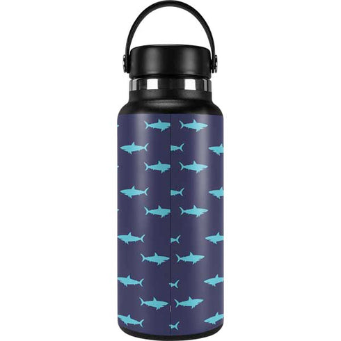 Shark Print Hydro Flask 32oz Wide Mouth Skin