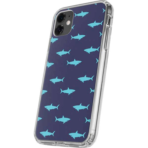 Shark Print iPhone 11 Clear Case