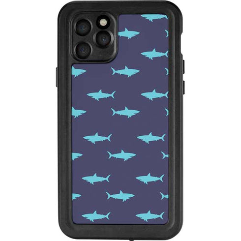 Shark Print iPhone 11 Pro Waterproof Case