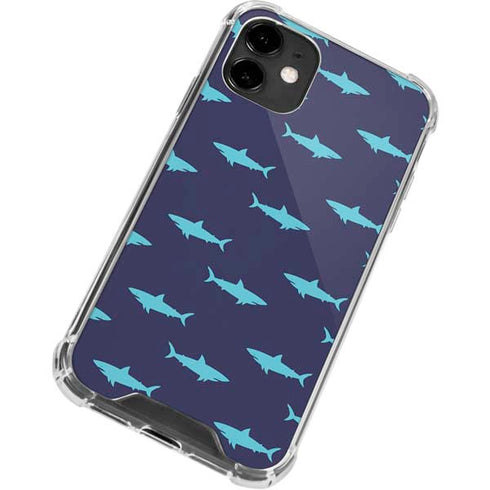 Shark Print iPhone 12 Clear Case