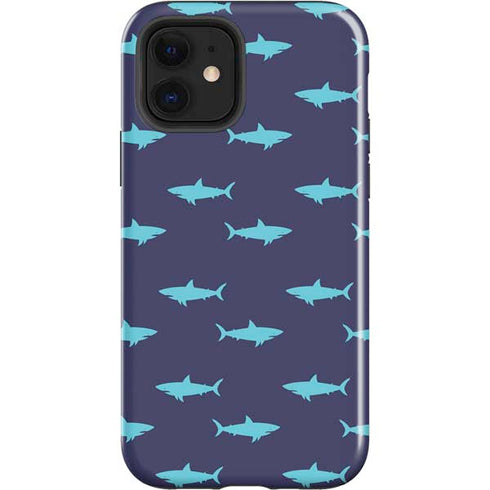 Shark Print iPhone 12 Impact Case