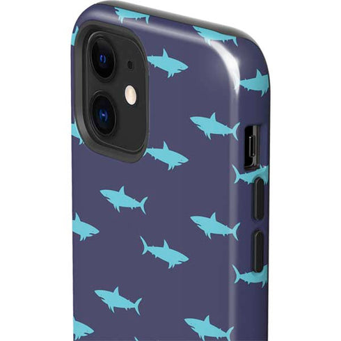 Shark Print iPhone 12 Impact Case