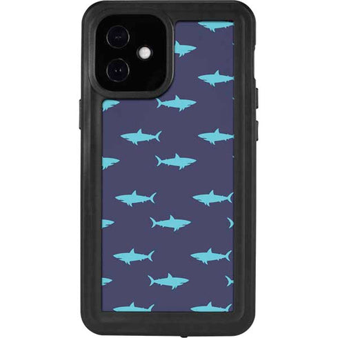 Shark Print iPhone 12 Mini Waterproof Case