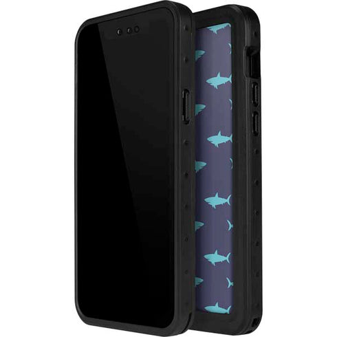 Shark Print iPhone 12 Mini Waterproof Case