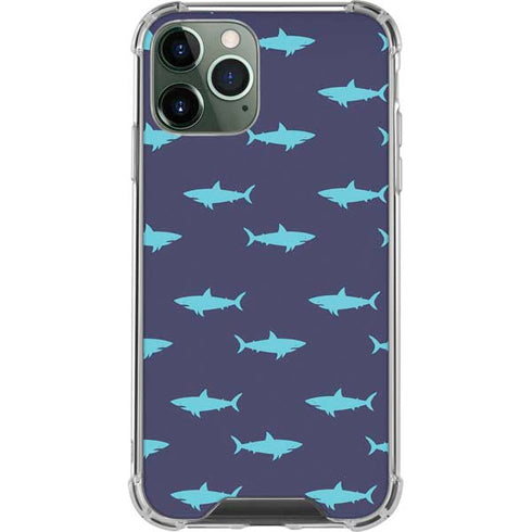 Shark Print iPhone 12 Pro Clear Case