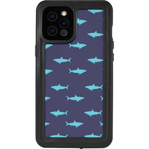 Shark Print iPhone 12 Pro Max Waterproof Case