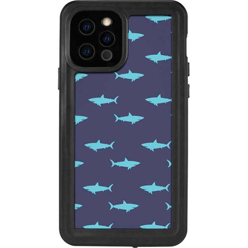 Shark Print iPhone 12 Pro Waterproof Case