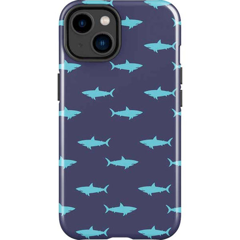 Shark Print iPhone 15 Plus Impact Case