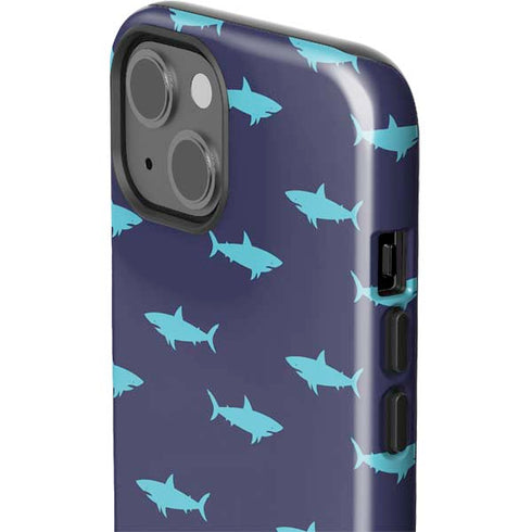 Shark Print iPhone 15 Plus Impact Case
