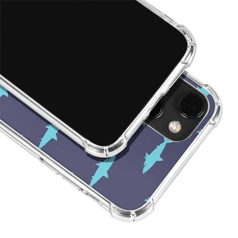 Shark Print iPhone 14 Plus Clear Case