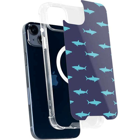 Shark Print iPhone 15 Plus MagSafe Case