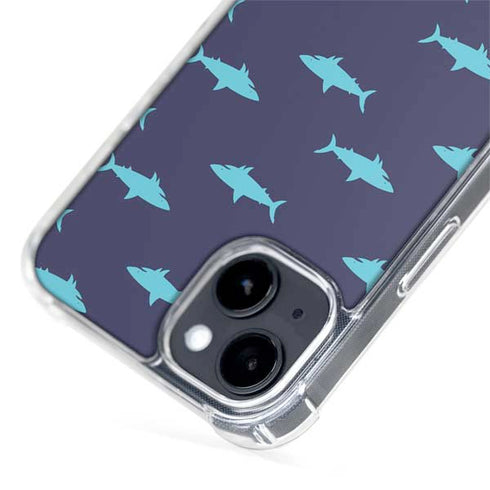 Shark Print iPhone 15 Plus MagSafe Case