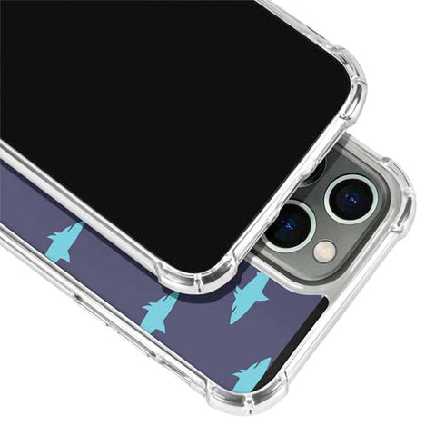 Shark Print iPhone 14 Pro Clear Case