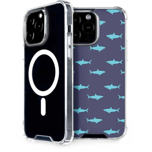 Shark Print iPhone 15 Pro Max MagSafe Case