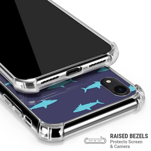Shark Print iPhone XR Clear Case