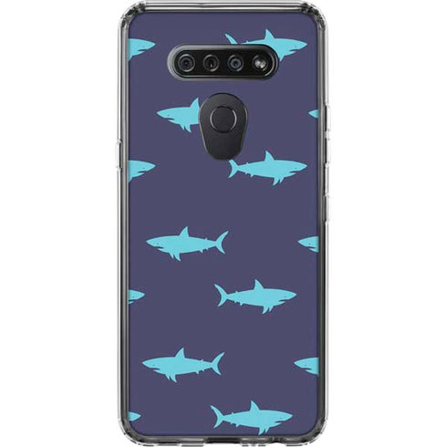 Shark Print LG K51/Q51 Clear Case