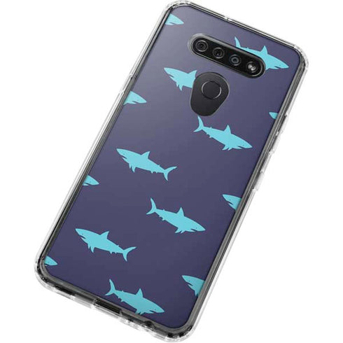 Shark Print LG K51/Q51 Clear Case