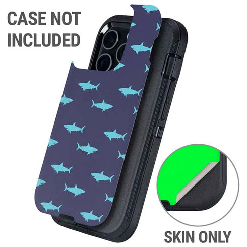 Shark Print Otterbox Defender iPhone Skin
