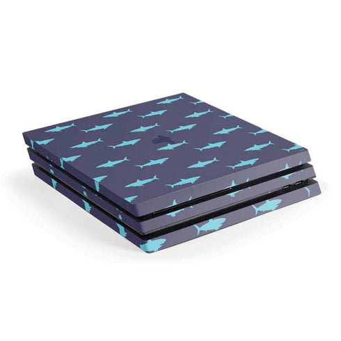 Shark Print PS4 Pro Console Skin