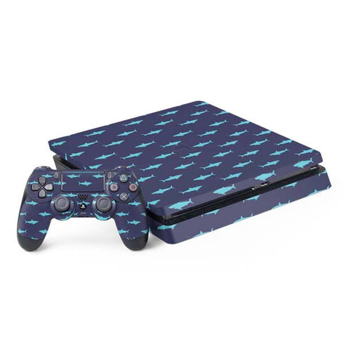 Shark Print PS4 Slim Bundle Skin