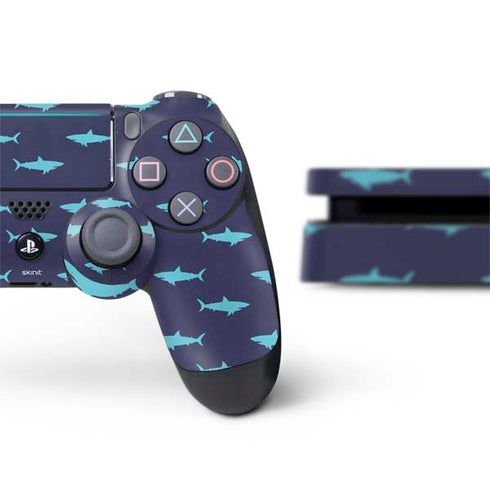 Shark Print PS4 Slim Bundle Skin