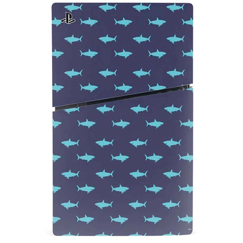 Shark Print PS5 Slim Disk Console Skin