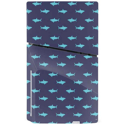 Shark Print PS5 Slim Disk Console Skin