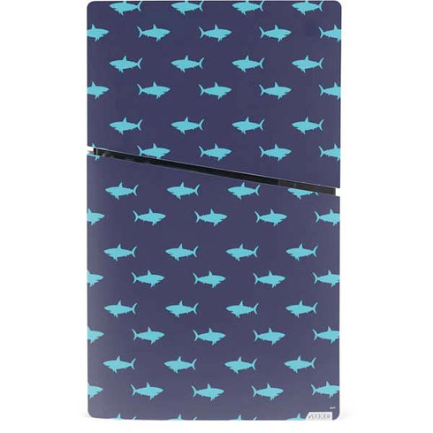 Shark Print PS5 Slim Digital Edition Console Skin