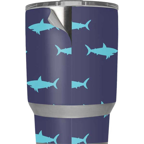 Shark Print Yeti 20oz Tumbler Skin