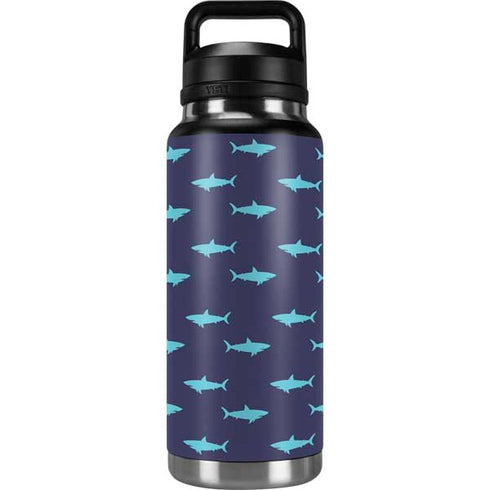 Shark Print YETI Rambler 36oz Bottle Skin