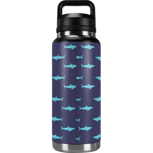 Shark Print YETI Rambler 36oz Bottle Skin