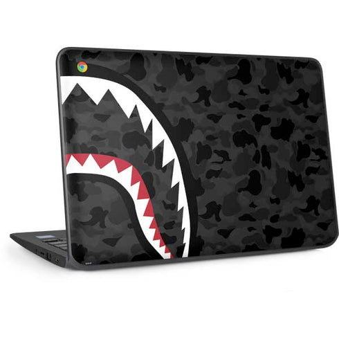Shark Teeth Grey Street Camo HP Chromebook Skin
