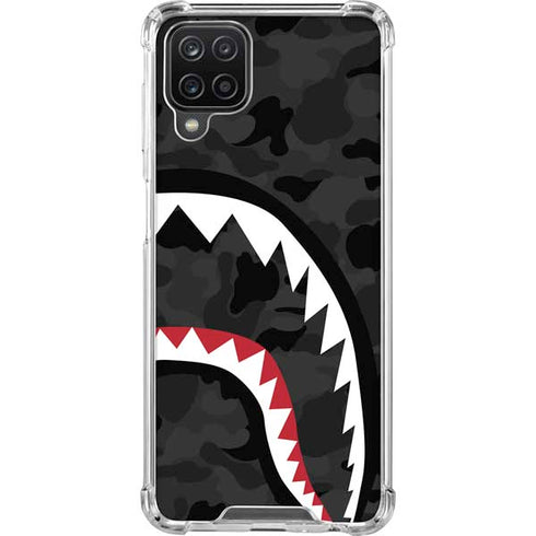 Shark Teeth Grey Street Camo Galaxy A12 Clear Case
