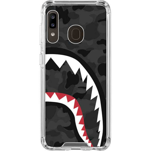 Shark Teeth Grey Street Camo Galaxy A30 Clear Case