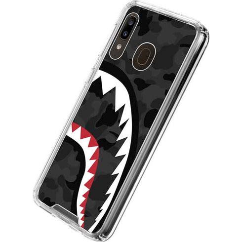 Shark Teeth Grey Street Camo Galaxy A30 Clear Case