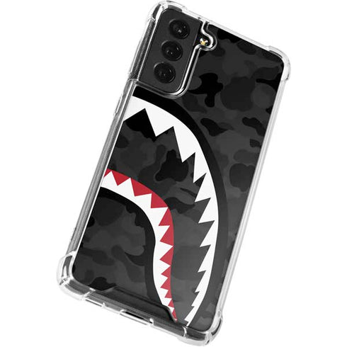 Shark Teeth Grey Street Camo Galaxy S21 FE Clear Case