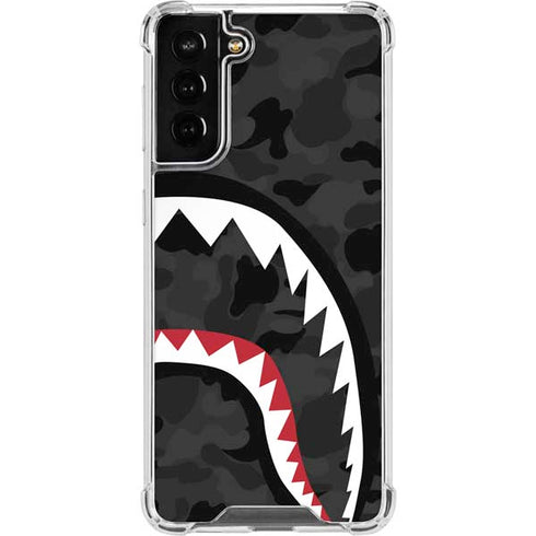 Shark Teeth Grey Street Camo Galaxy S22 Plus Clear Case