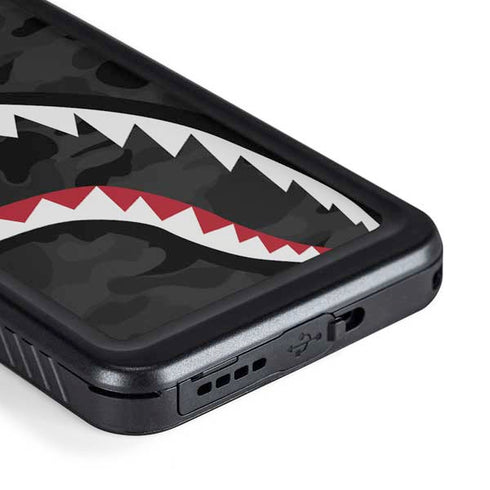 Shark Teeth Grey Street Camo Galaxy S23 Plus Waterproof Case