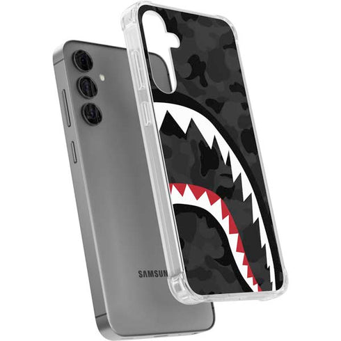 Shark Teeth Grey Street Camo Galaxy S24 Plus Clear Case